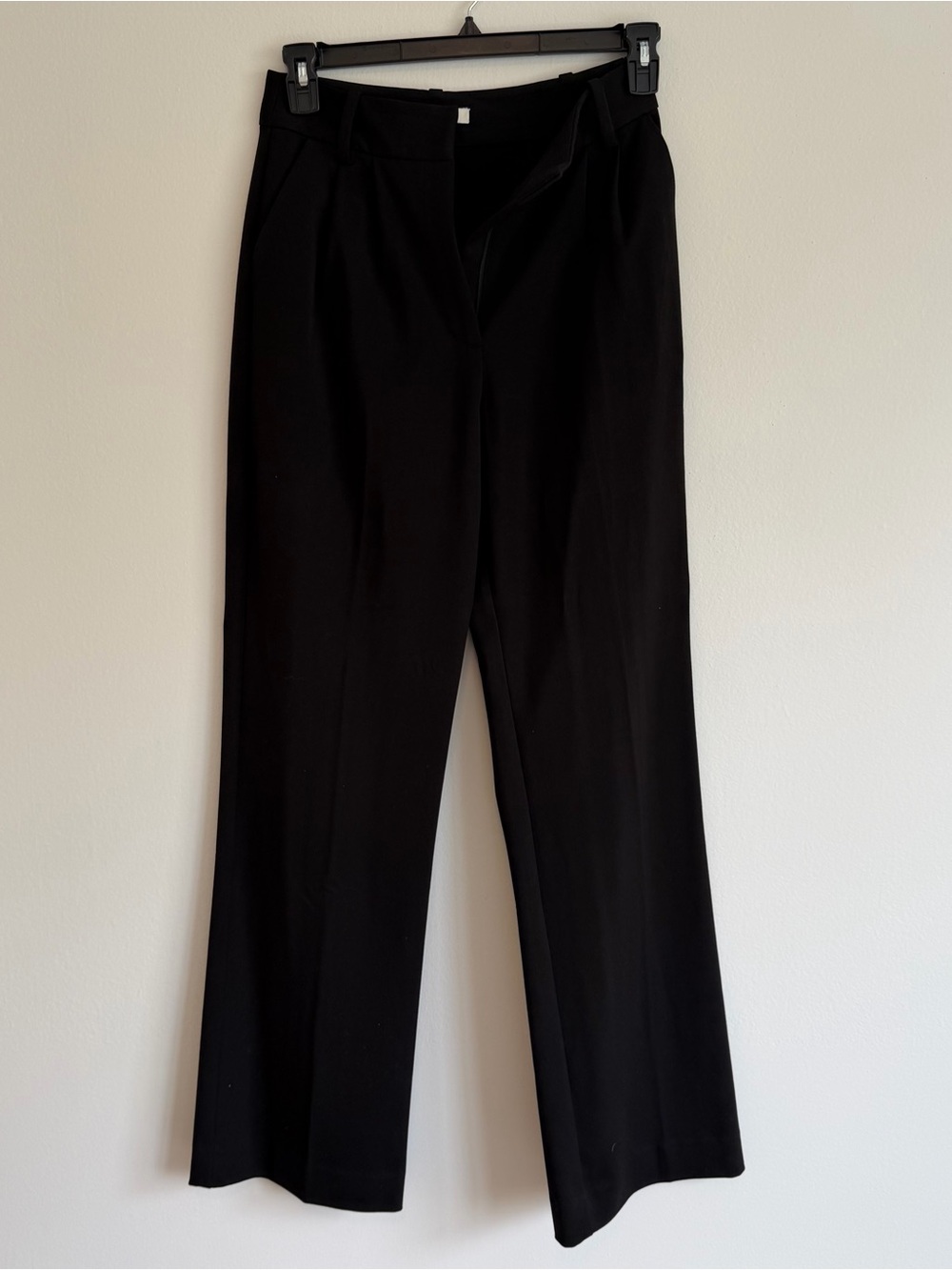 Favorite Daughter Black Straight-Leg Trousers
